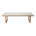 Waratah Round Marble Top Coffee Table White Gold