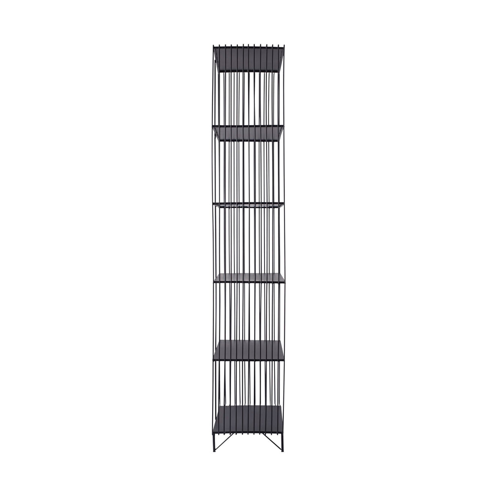 Hendrix 5 Tier Open Timber Tall Shelving Unit Natural 182.5x60cm