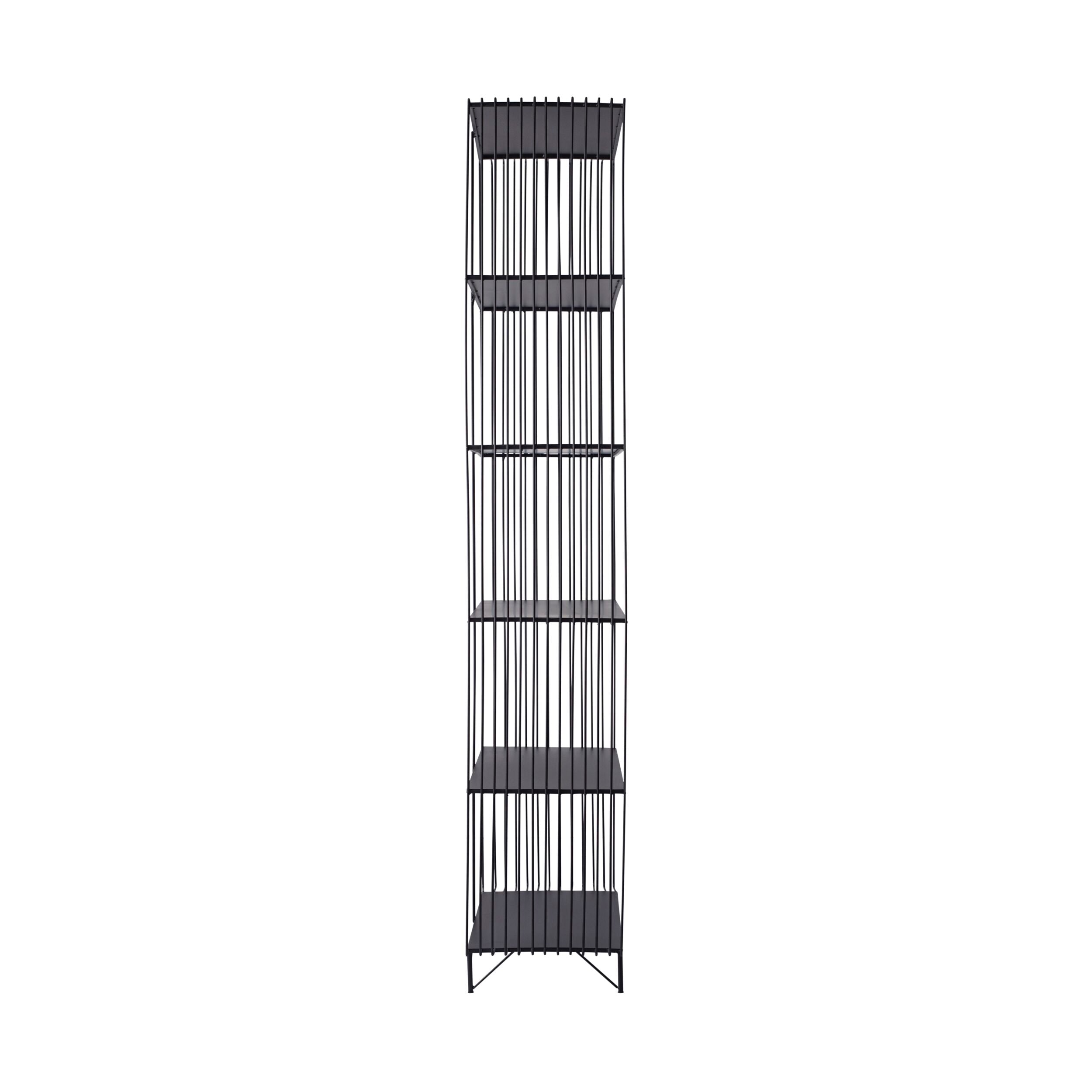 Hendrix 5 Tier Open Timber Tall Shelving Unit Natural 182.5x60cm