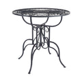 Arles French Bistro Steel Garden Table Matte Black