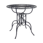 Table de jardin en acier Arles French Bistro Noir mat