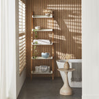 Étagère ouverte en bois Clover Ladder, blanche, 185x60cm