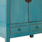 Bahut 2 portes et 2 tiroirs Sansha turquoise