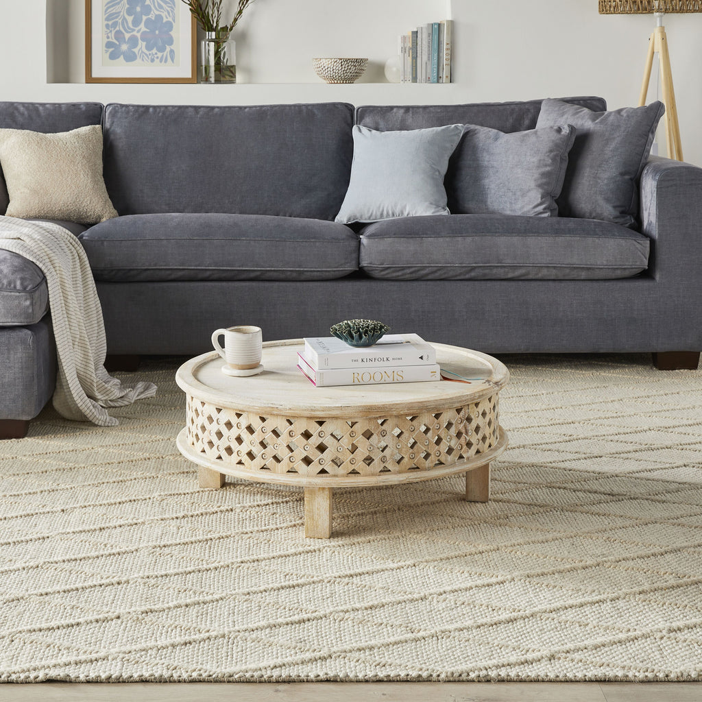 Salu Boho Mango Wood Coffee Table Natural Brown