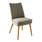 Chaise de salle à manger en tissu Aura grise