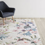 Tapis shaggy tufté imprimé numérique Botanical Snow 240x150cm
