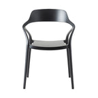 Chaise de salle à manger empilable Inigo en aluminium, noir mat