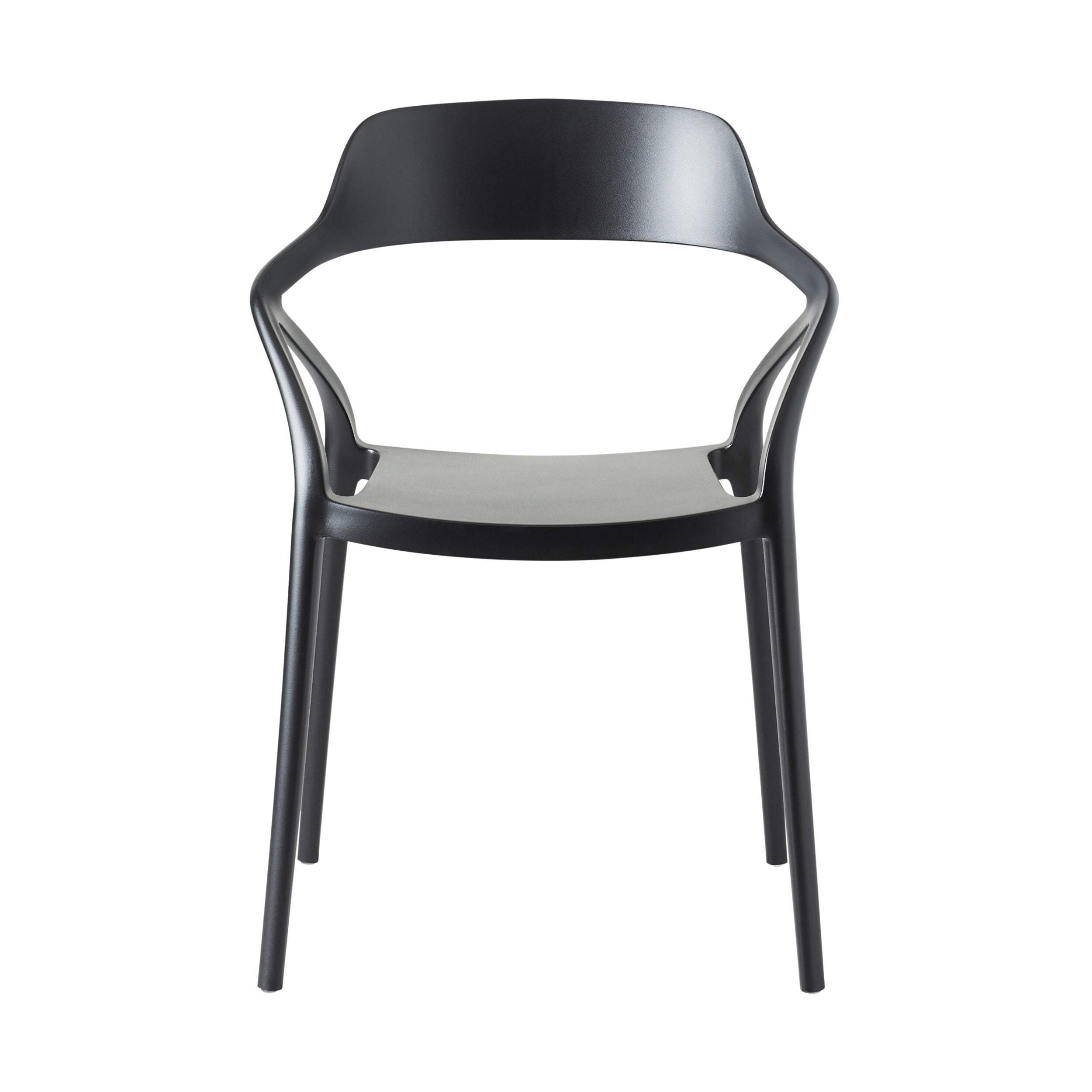 Inigo Outdoor Aluminium Stackable Dining Chair Matte Black
