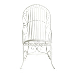 Arles Bistro français Chaise de jardin en acier Blanc brillant