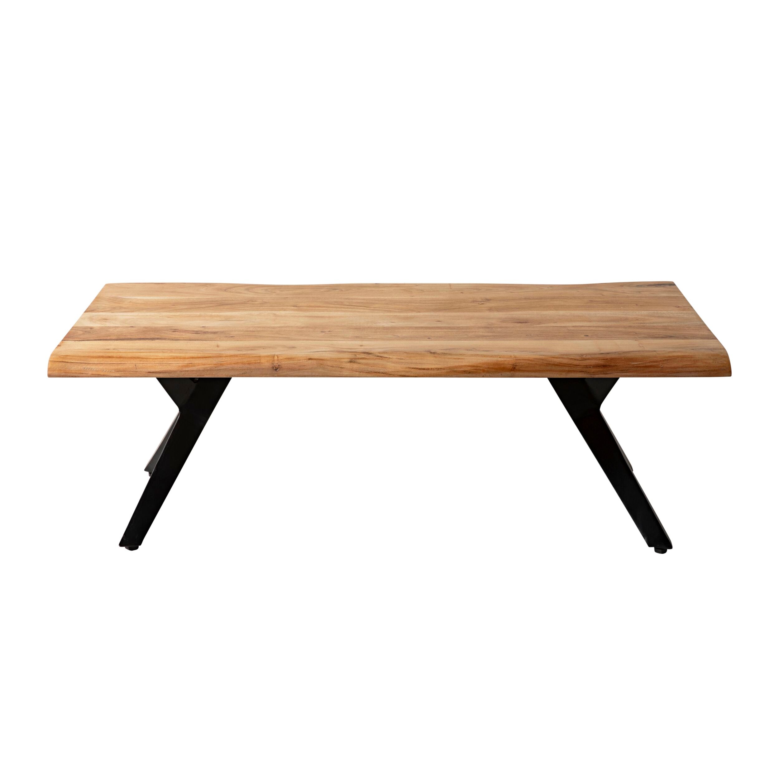 River Live Edge Solid Timber Coffee Table Natural Brown