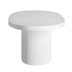 Table à manger d'extérieur Ripple en aluminium courbé blanc 6 places