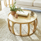 Table basse Ink Round en chêne massif naturel