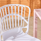Chaise de salle à manger tapissée Romy Coastal Blanc éclatant