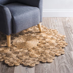 Tapis rond naturel cousu main Cochin 120cm