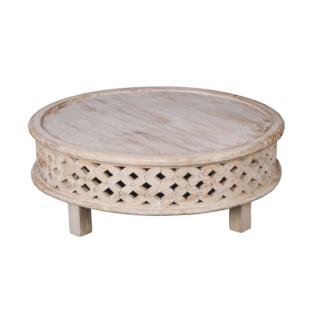 Salu Boho Mango Wood Coffee Table Natural Brown