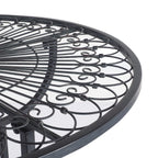 Table de jardin en acier Arles French Bistro Noir mat