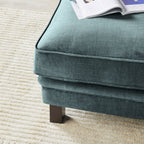 Pouf en velours Lisette Aura émeraude