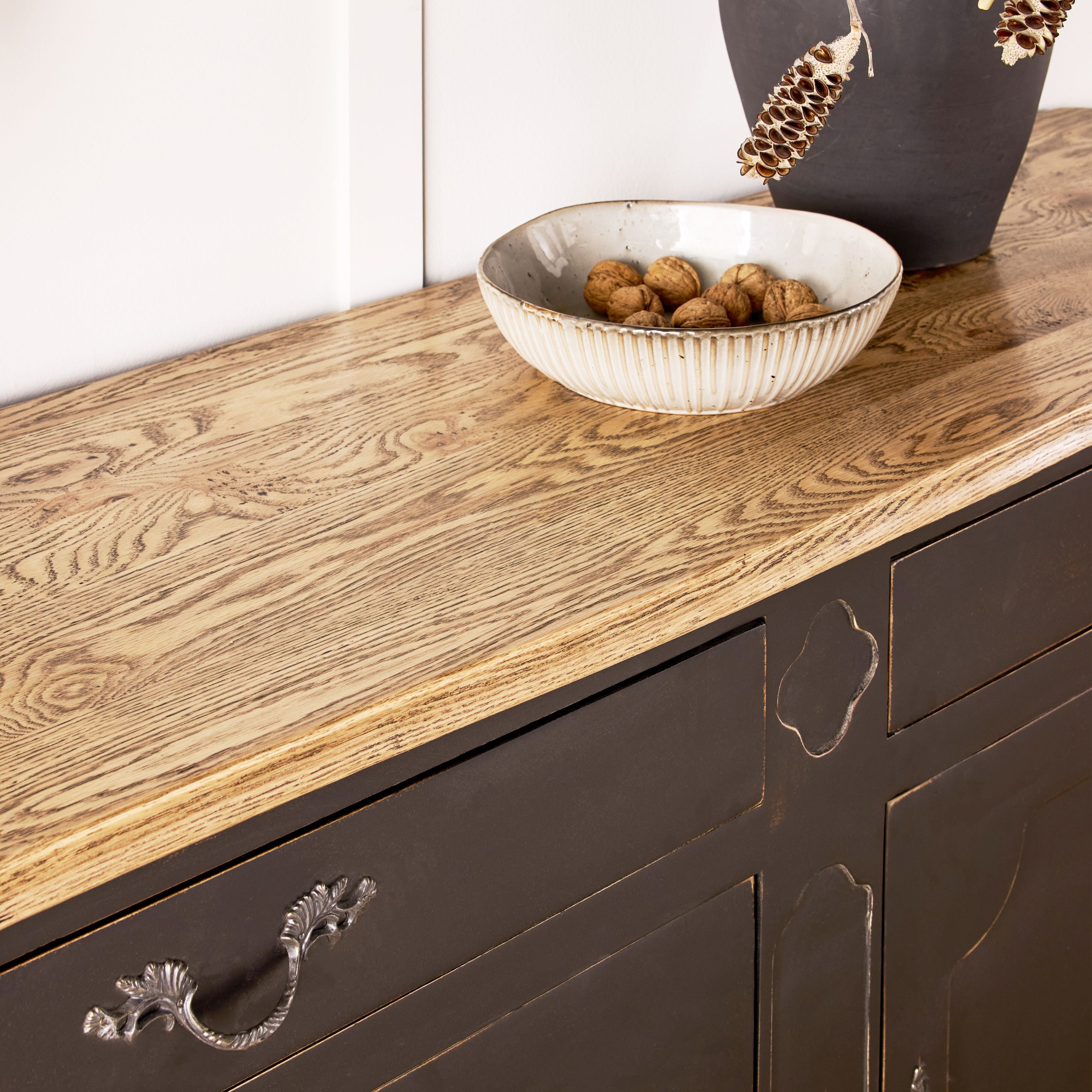 Provincial Oak Sideboard Black