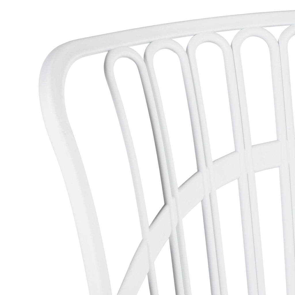 Romy Coastal Upholstered Dining Chair Crisp White