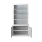Armand Hamptons Timber Bibliothèque 2 portes Blanche 124x240cm