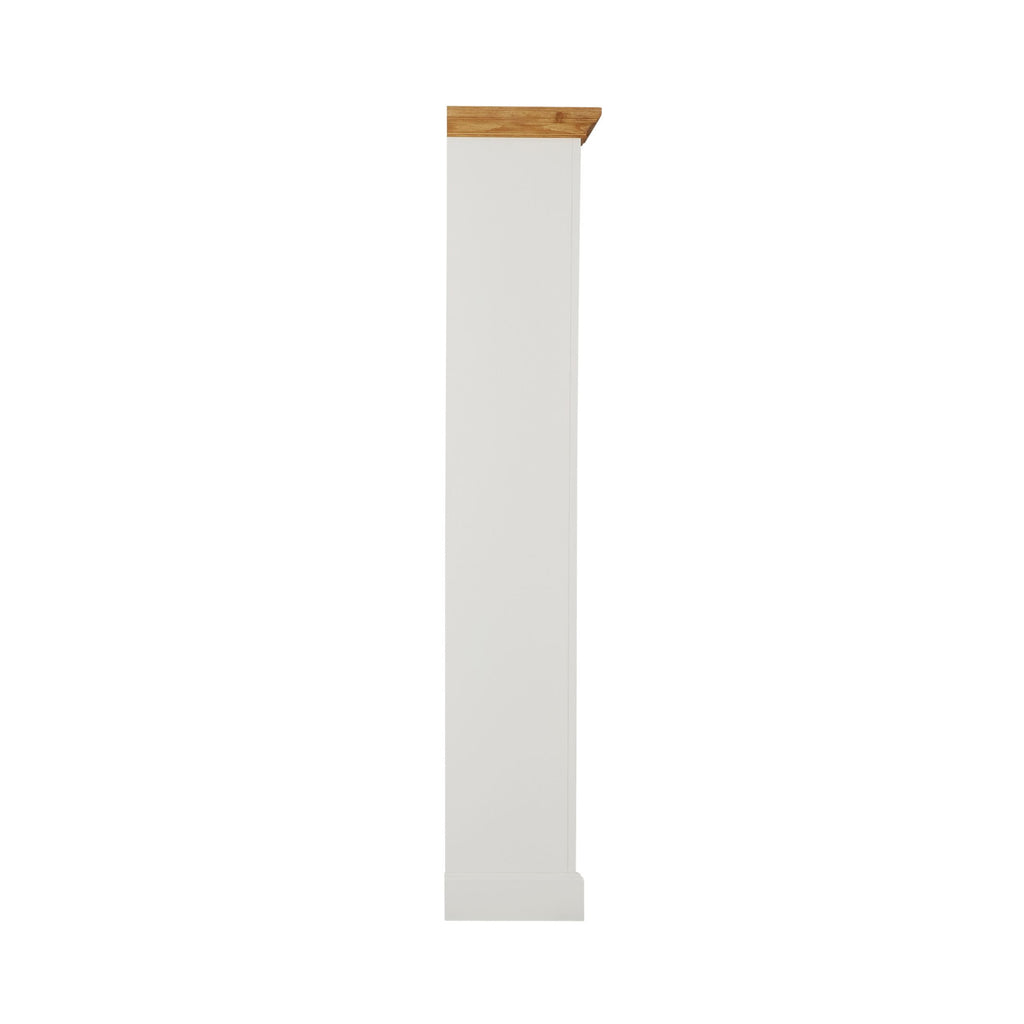 Clover Large Open Timber Bookcase White 203x127cm