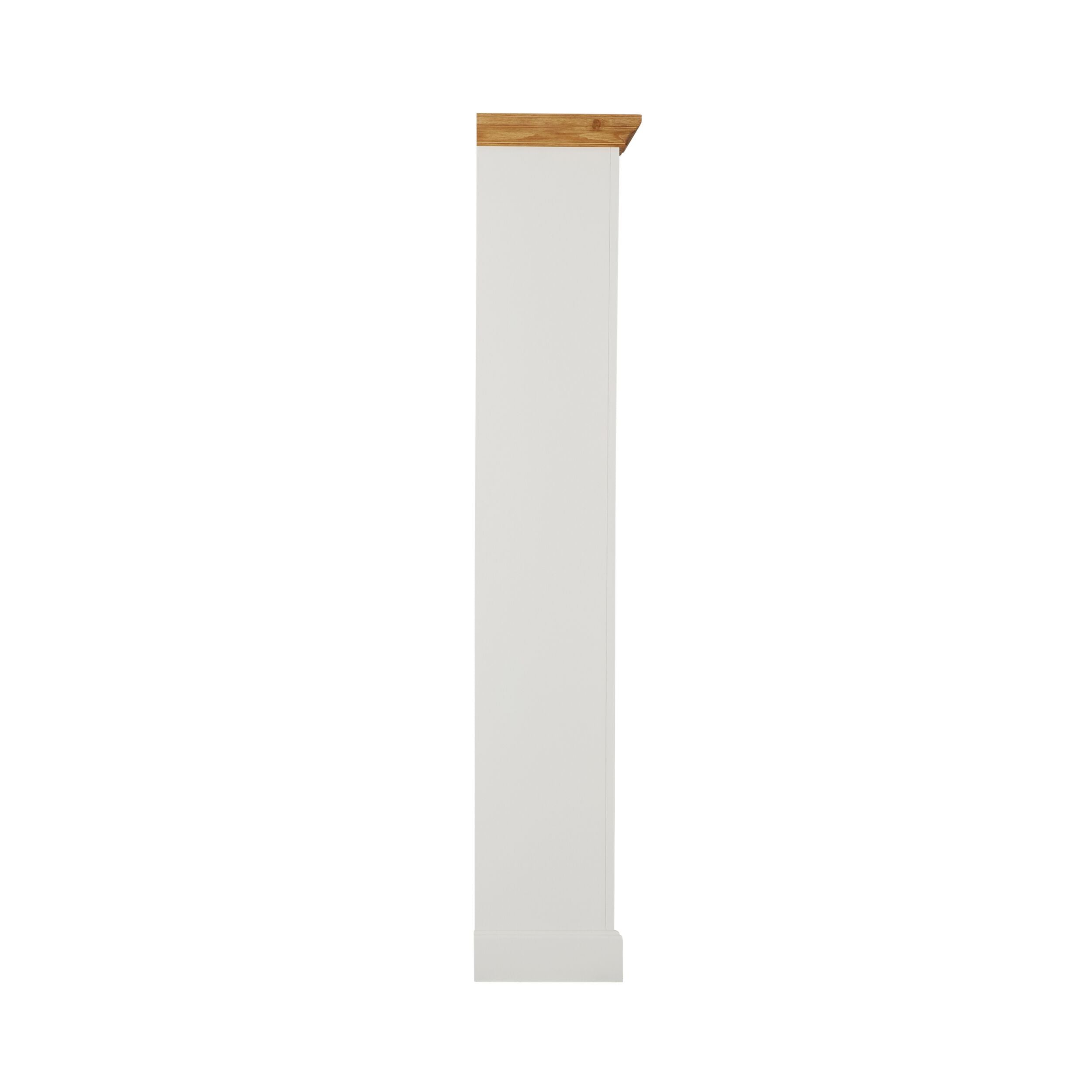 Clover Large Open Timber Bookcase White 203x127cm