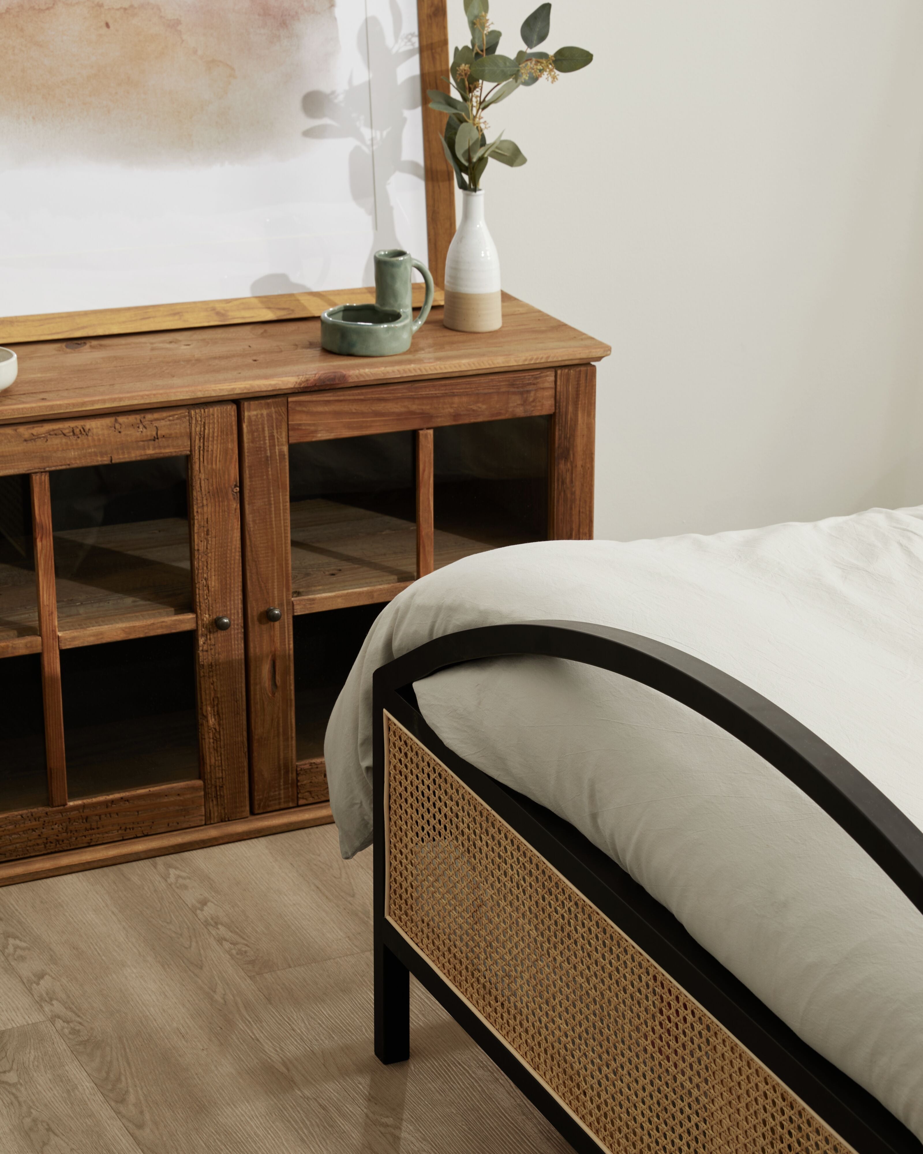 Kalise Reclaimed Timber 3 Glass Door Sideboard