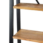 Étagère échelle grande en bois de style Mid-Century Fulham Naturel 193x121cm