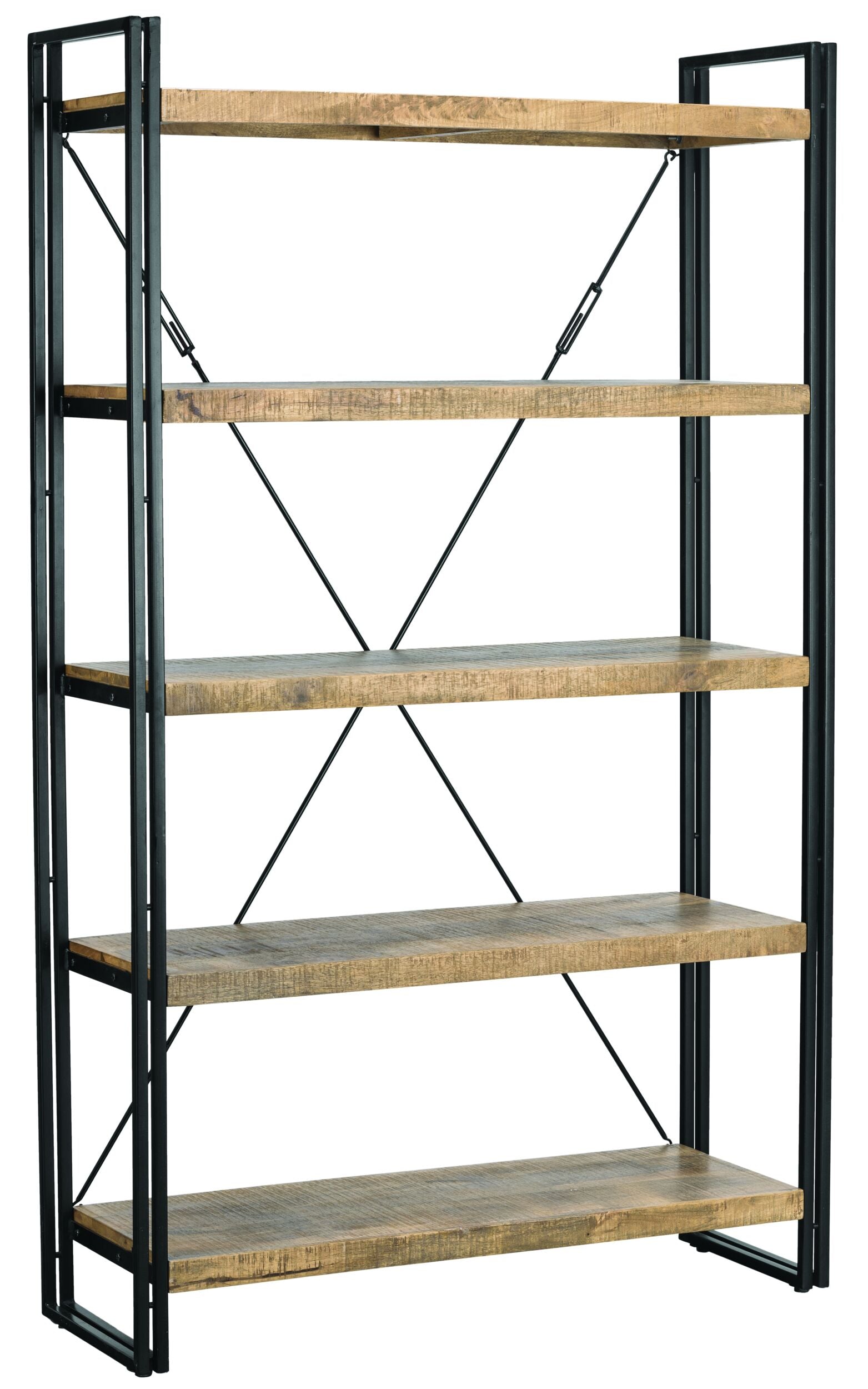 Fulham Mid Century Timber Medium Shelving Unit Natural 200x120cm