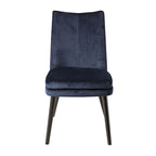 Chaise de salle à manger Aura Velvet Bleu Indigo