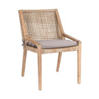 Chaise de salle à manger en rotin tressé d'extérieur Naturel