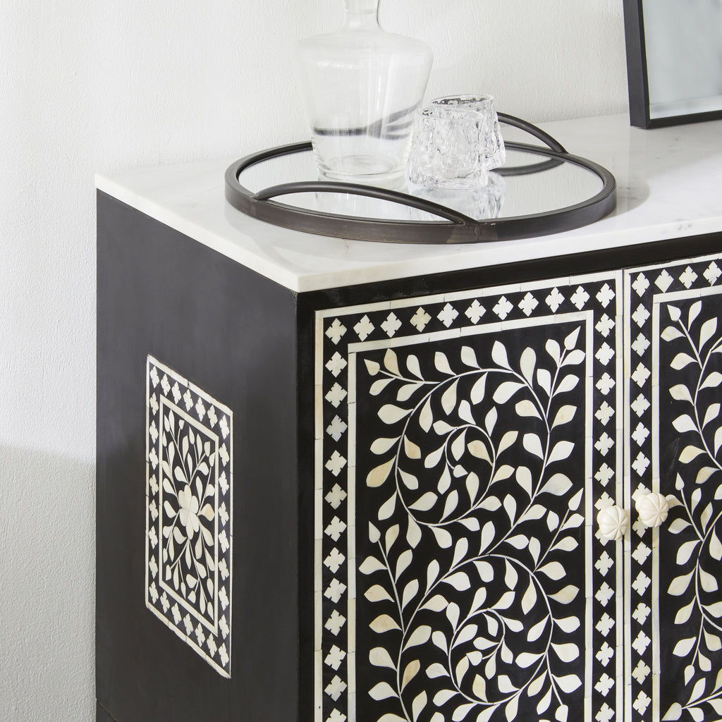 Bone Inlay Sideboard Black