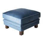 Lisette Velours Pouf Céleste Indigo