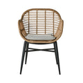 Deck Outdoor Wicker Dining Chair Natural Rattan