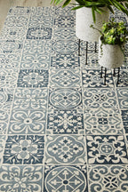 Tapis tissé à la main Carrelage Tile gris et bleu doux 300x240cm