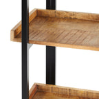 Étagère haute industrielle en métal ajouré Emery, noire, 180x120cm