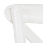 Chaise de salle à manger provinciale à dossier croisé Blanc éclatant