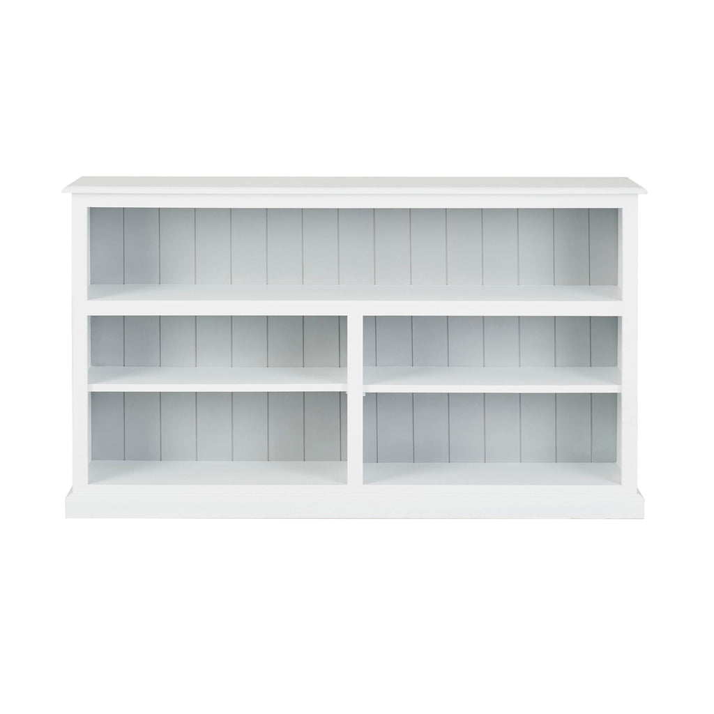Armand Hamptons Timber Lowline Bookcase White 90x155cm