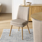Chaise de salle à manger en tissu Aura grise