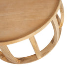 Table basse Ink Round en chêne massif naturel