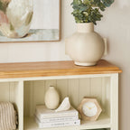 Bibliothèque Clover Outback en bois massif blanc 93x140cm
