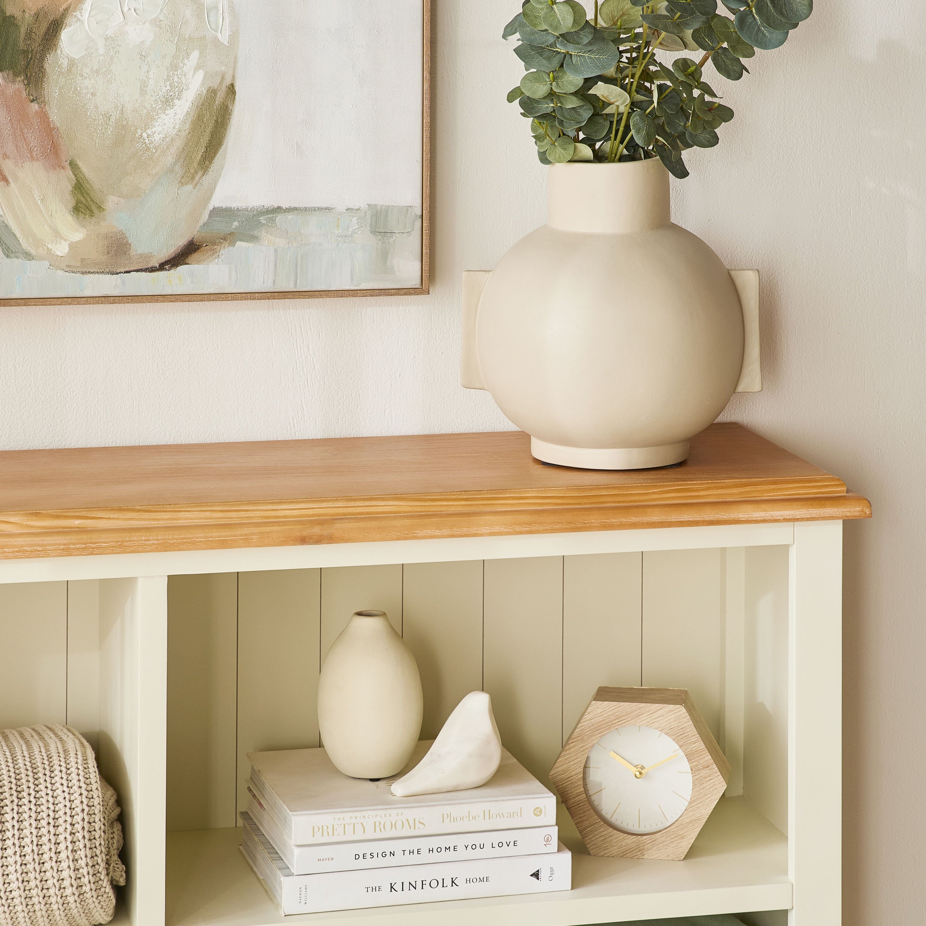 Clover Outback Solid Timber Bookcase White 93x140cm