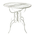 Arles French Bistro Steel Garden Table Gloss White