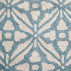 Tapis Casablanca en mélange de laine tufté à la main, coloris bleu canard, 240x300cm