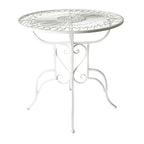 Table de jardin bistro en acier Arles Blanc brillant