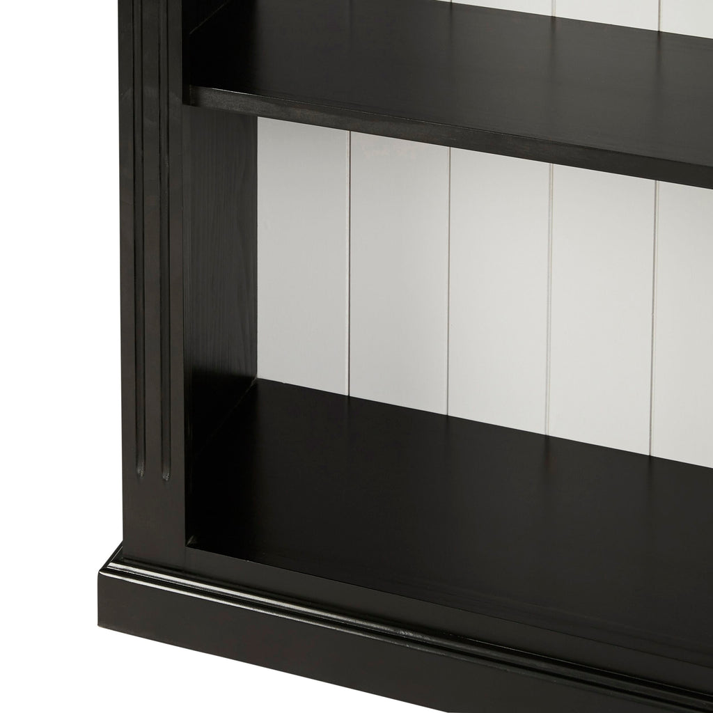 Armand Hamptons Timber Large Bookcase Black 210x150cm