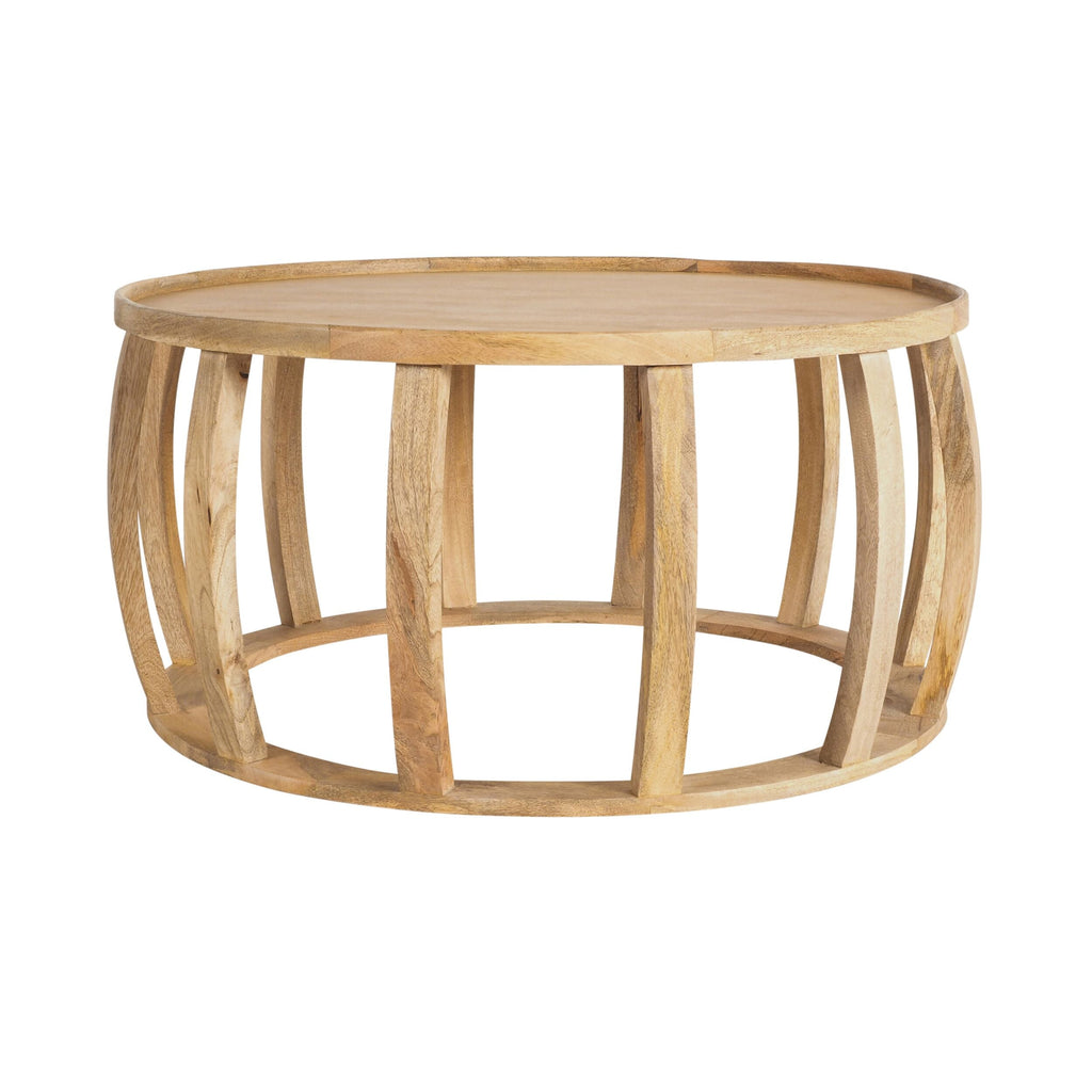 Ink Round Solid Timber Coffee Table Natural Oak