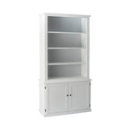 Armand Hamptons Timber Bibliothèque 2 portes Blanche 124x240cm