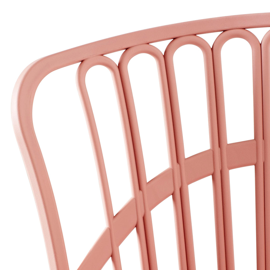 Romy Coastal Upholstered Dining Chair Dusty Blush