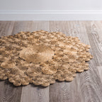Tapis rond naturel cousu main Cochin 120cm